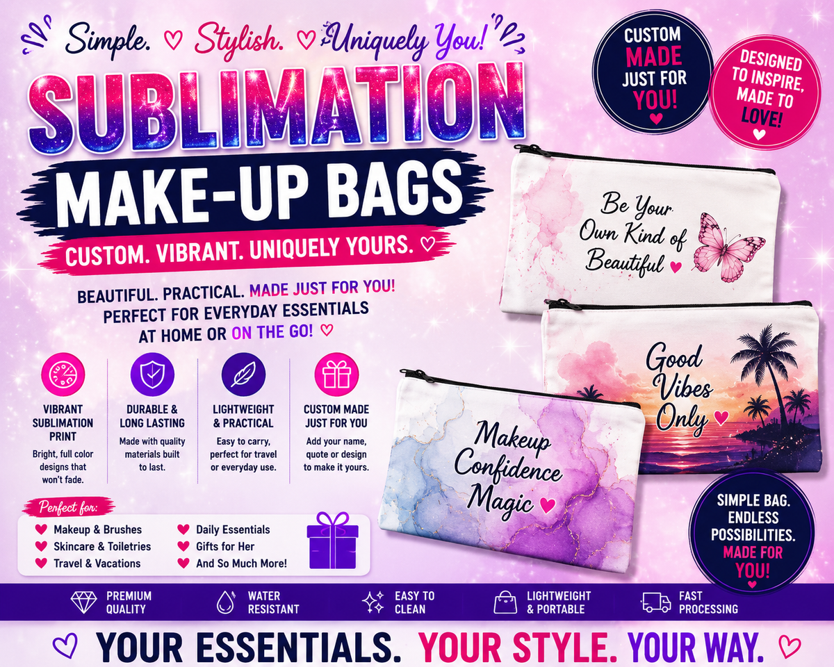 Small - Sublimation Make-up Bag