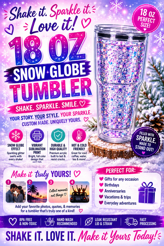 18 Oz Snow Globe