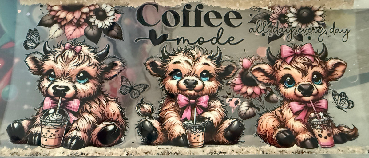 Highland Cow - Coffee Mode