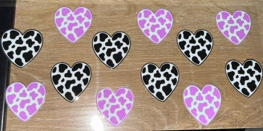 Cow Print Hearts