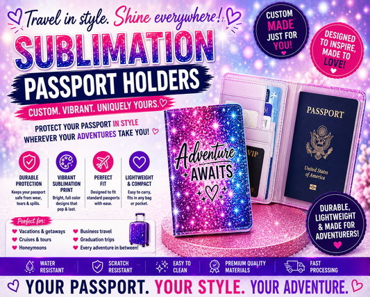 Custom Sublimation Passport Holder
